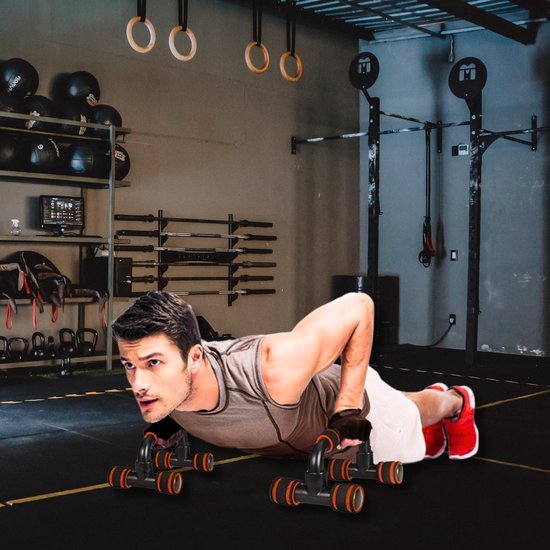 Unyqoos® Antislip en ergonomische push-upstangen voor veelzijdige fitnessoefeningen