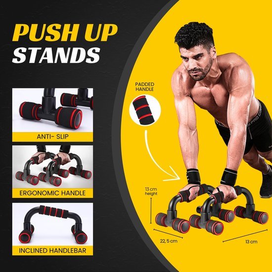Unyqoos® Antislip en ergonomische push-upstangen voor veelzijdige fitnessoefeningen