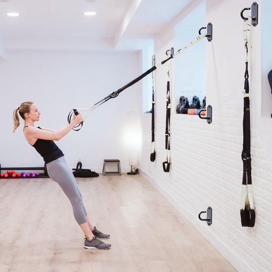 Unyqoos® Zware Stalen Wandankers voor Weerstandsbanden en Krachttraining Thuis - Ruimtebesparende Haken