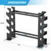 Unyqoos® Ruimtebesparende halterstandaard met meerdere lagen voor thuisfitness