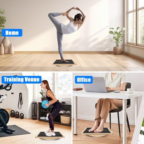 Unyqoos® Multifunctioneel verstelbaar balansbord voor fysiotherapie en fitness