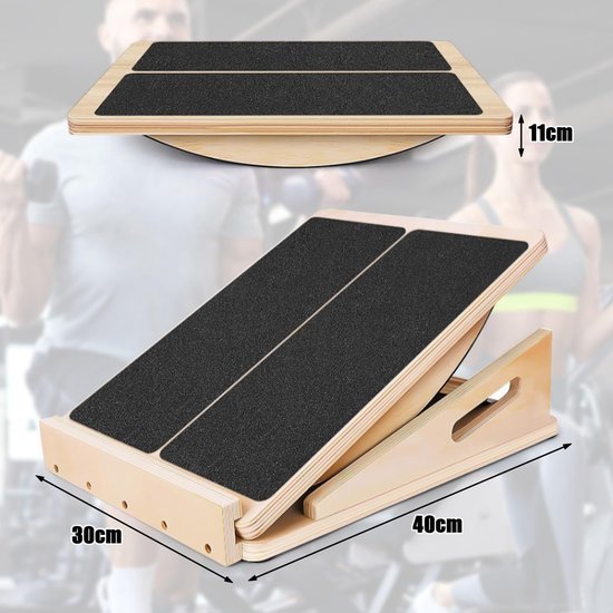Unyqoos® Multifunctioneel verstelbaar balansbord voor fysiotherapie en fitness