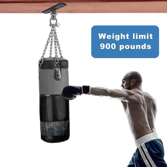 Unyqoos® Heavy Duty Bokszak Ophangsysteem voor Thuisgebruik met Stalen Bevestiging en 360° Rotatie