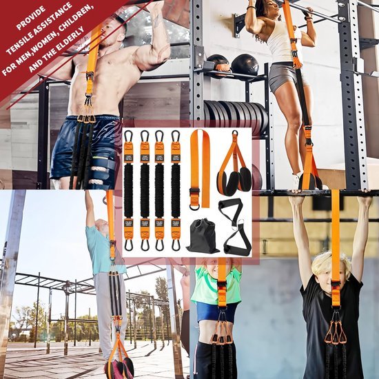 Unyqoos® Complete set voor krachttraining met verstelbare weerstandsbanden en voetsteunen