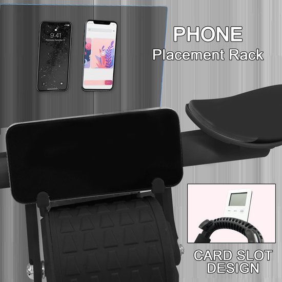 Unyqoos® Automatisch terugverend buikspierwiel met antislip handgreep en mat