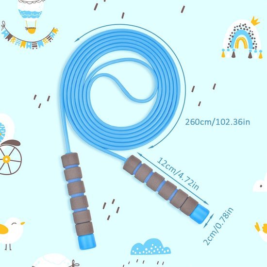 550x550-10440.jpg Unyqoos® Verstelbaar springtouw met huidvriendelijke handgrepen voor kinderen en volwassenen