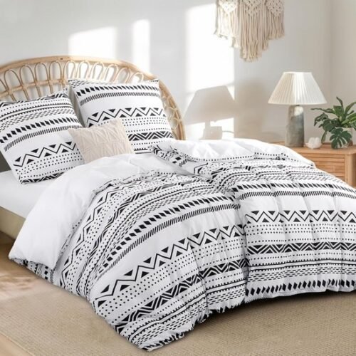 550x550-10642.jpg Unyqoos® Stijlvolle Boho Katoenen Dekbedovertrekset 4-delig met Ritssluiting voor Comfort en Gemak