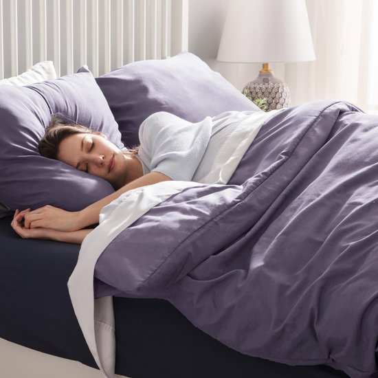 Unyqoos® Beddengoed Set van 3 Stuks in Grijs-Paars met