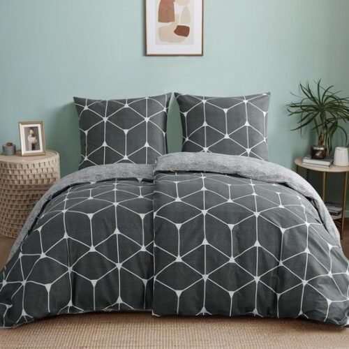 Unyqoos® Stijlvol en Comfortabel Katoenen Beddengoed met Geometrisch Patroon en Ritssluiting voor Elke Seizoen