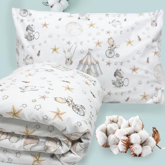 Unyqoos ® Kleurrijk Kinderbeddengoed voor Meisjes en Jongens met Circusontwerp