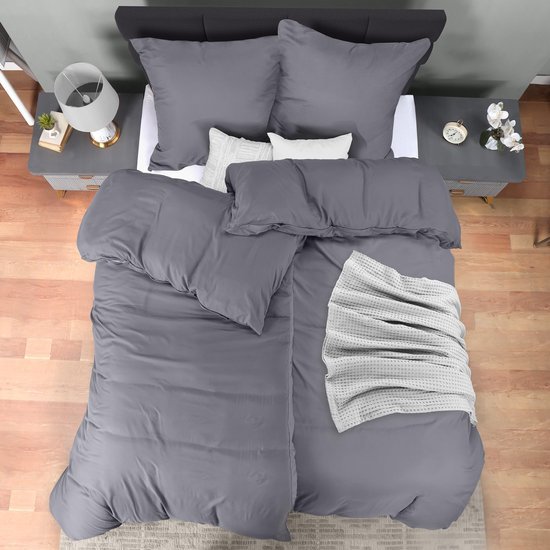 Unyqoos® Complete Luxe Bedtextiel Set van Microvezel met Ritssluiting - 4-Delige Set Inclusief Kussenslopen