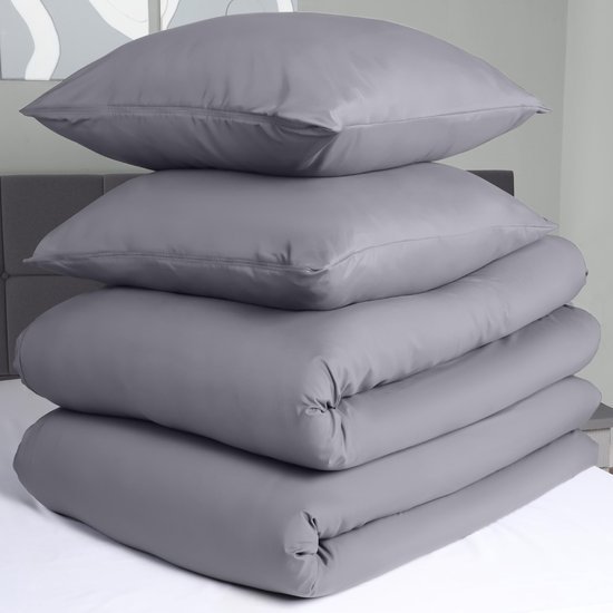 Unyqoos® Complete Luxe Bedtextiel Set van Microvezel met Ritssluiting - 4-Delige Set Inclusief Kussenslopen