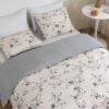 Unyqoos ® Beddengoedset van Zachte Microvezel met Bloemenpatroon voor Tweepersoonsbed