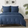 Unyqoos® Comfortabele en Ademend Katoenen Beddengoedset met Ritssluiting, Blauw, 135 x 200 cm, 4-delig