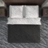 Unyqoos® Premium Geometrisch Katoenen Beddengoed voor Elk Seizoen - Antracietgrijs, 135x200 cm