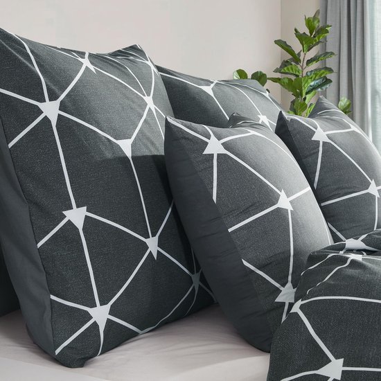 Unyqoos® Beddengoed Set van Zacht Microvezel met Dubbelzijdige Kleurencombinatie voor Comfort