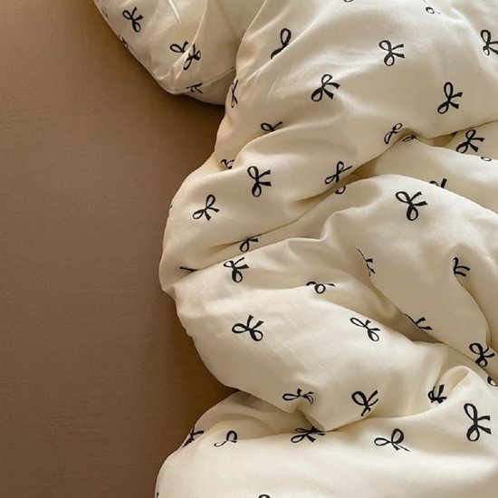 Unyqoos® Buitengewoon Zacht Microvezel Dekbedovertrekset met Schattig Strikontwerp voor Meisjes