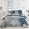 Unyqoos ® Elegant Bloemenpatroon Zomerbedsprei Set Voor Tweepersoonsbed Met Kussenslopen, 240 x 260 cm