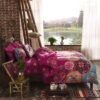 Unyqoos ® Stijlvolle Bohemian Dekbedovertrekset met Mandala-Patroon en Ritssluiting in Kleurrijke Fuchsia en Turkoois
