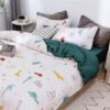 Unyqoos ® Charmant Kinderbeddengoedset met Omkeerbaar Dinosauruspatroon voor Jongens en Meisjes, 140 x 200 cm, 2-delig