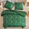 Unyqoos® Kerstdessin dekbedovertrekset met kussenslopen en rits in