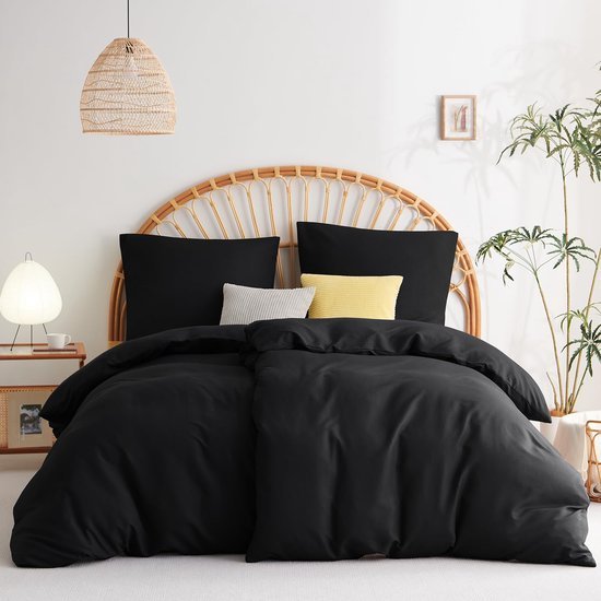 Unyqoos ® Beddengoedset van Zachte Microvezel met Moderne Stijl en Praktische Sluitingen