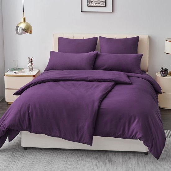 Unyqoos® Verfijnde en Comfortabele 4-delige Beddengoedset met Stijlvolle Accenten in Diverse Kleuren