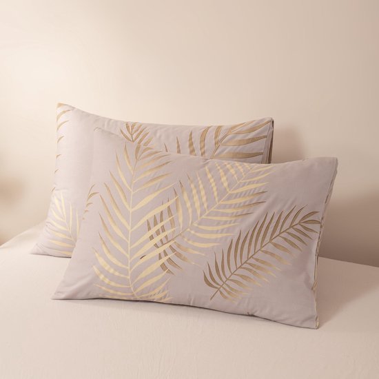 Unyqoos® Moderne dekbedovertrekset met gouden bladeren en ritssluiting voor een stijlvolle slaapkamer
