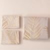 Unyqoos® Moderne dekbedovertrekset met gouden bladeren en ritssluiting voor een stijlvolle slaapkamer