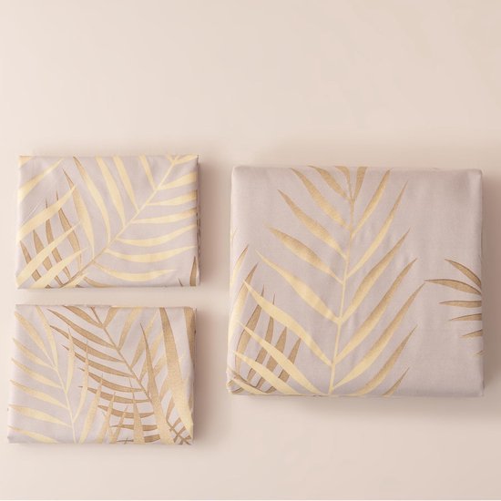 Unyqoos® Moderne dekbedovertrekset met gouden bladeren en ritssluiting voor een stijlvolle slaapkamer