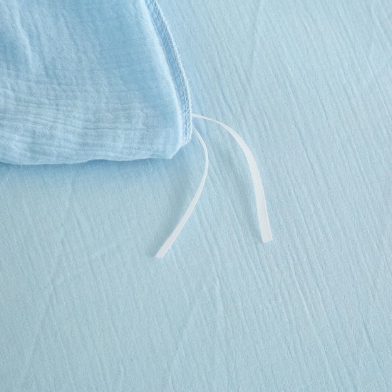 Unyqoos ® Comfortabel en Luxe Dubbel Laag Beddengoed in Zacht Blauw voor Optimaal Slaapcomfort