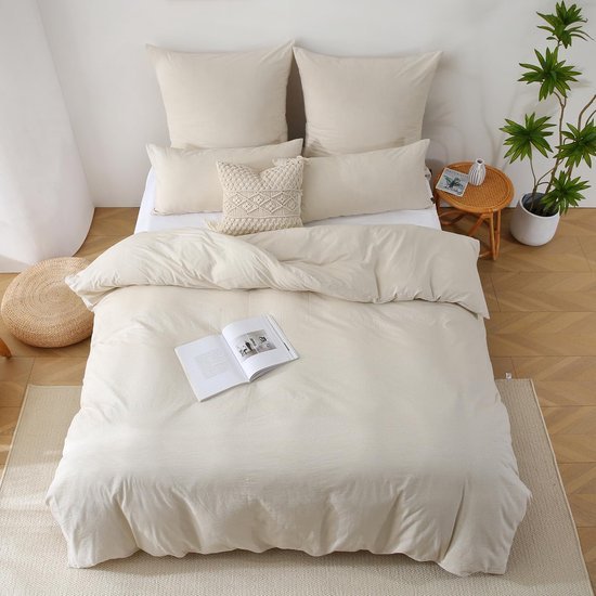 Unyqoos ® Beddengoedset van 135 x 200 cm met Stijlvolle Gestreepte Ontwerp en Hoogwaardige Katoen