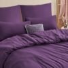 Unyqoos® Luxe 3-delig violet beddengoed set met ademende microvezel stof
