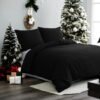 Unyqoos® Zacht en comfortabel beddengoedset met kussenslopen in elegant zwart