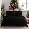 Unyqoos® Zacht en comfortabel beddengoedset met kussenslopen in elegant zwart