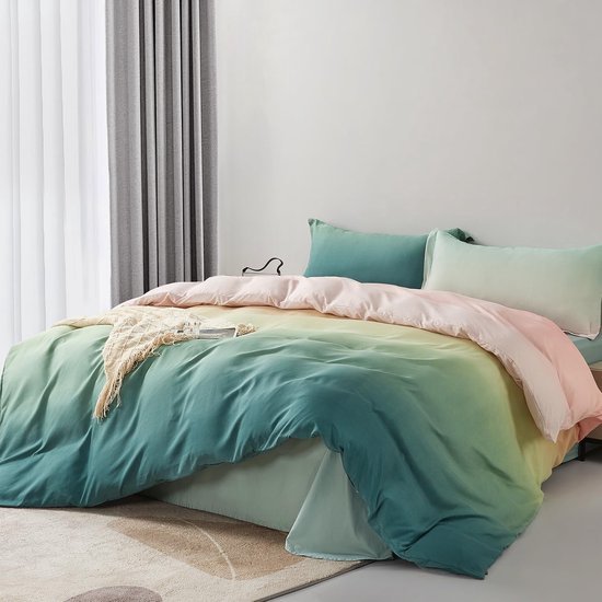 Unyqoos ® Beddengoedset van Microvezel met Modern en Mysterieus Kleuroverloop voor Ultiem Comfort
