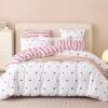 Unyqoos® Beddengoedset voor Kinderen met Hartjespatroon en Omkeerbaar Ontwerp in Diverse Maten