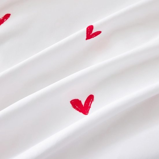 Unyqoos® Beddengoedset voor Kinderen met Hartjespatroon en Omkeerbaar Ontwerp in Diverse Maten
