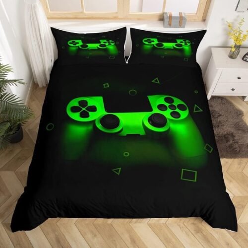 Unyqoos® Retro Gaming Dekbedovertrekset voor Jongens en Tieners, Compleet met Kussensloop, 3D Ontwerp