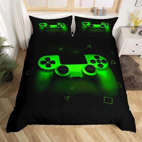 Unyqoos® Retro Gaming Dekbedovertrekset voor Jongens en Tieners, Compleet met Kussensloop, 3D Ontwerp