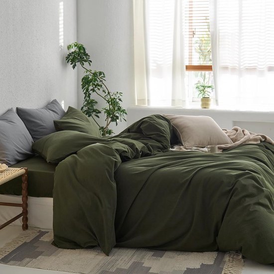 550x550-11129.jpg Unyqoos® Stijlvol en Ademend Katoenen Beddengoed met Linnenlook voor Allergievriendelijk Comfort
