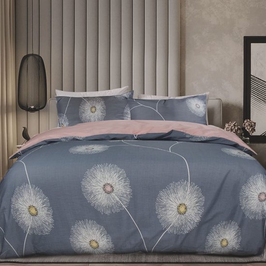 Unyqoos ® Luxueus Omkeerbaar Beddengoedset met Bloemenmotief voor Stijlvolle Slaapkamerervaring