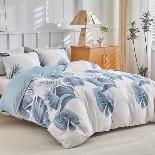 550x550-11150.jpg Unyqoos® Tropische beddengoedset met palmbladpatroon en microvezel stof 200 x 200