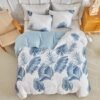 Unyqoos® Tropische beddengoedset met palmbladpatroon en microvezel stof 200 x 200