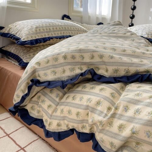 550x550-11166.jpg Unyqoos® Sfeervol bloemen dekbedovertrek met ruches voor een romantisch interieur