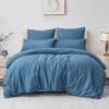 550x550-11183.jpg Unyqoos® Zacht en Strijkvrij Beddengoedset van Microvezel met Ritssluiting in Blauw