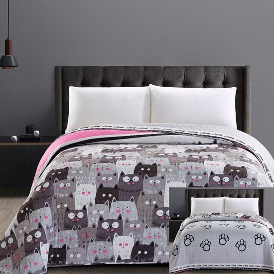 Unyqoos® Stijlvolle tweezijdige microvezel sprei voor een charmante slaapkamer