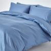 Unyqoos® Luxe tweedelige beddengoedset van Egyptisch katoen in elegante blauwe kleur