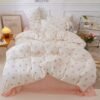 Unyqoos® Esthetische microvezel beddengoedset met bloemenpatroon en ritssluiting