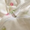 Unyqoos® Esthetische microvezel beddengoedset met bloemenpatroon en ritssluiting